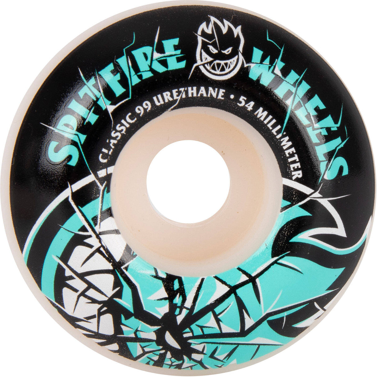 Spitfire Bighead Shattered 99 Skateboard Wheels - White 54mm