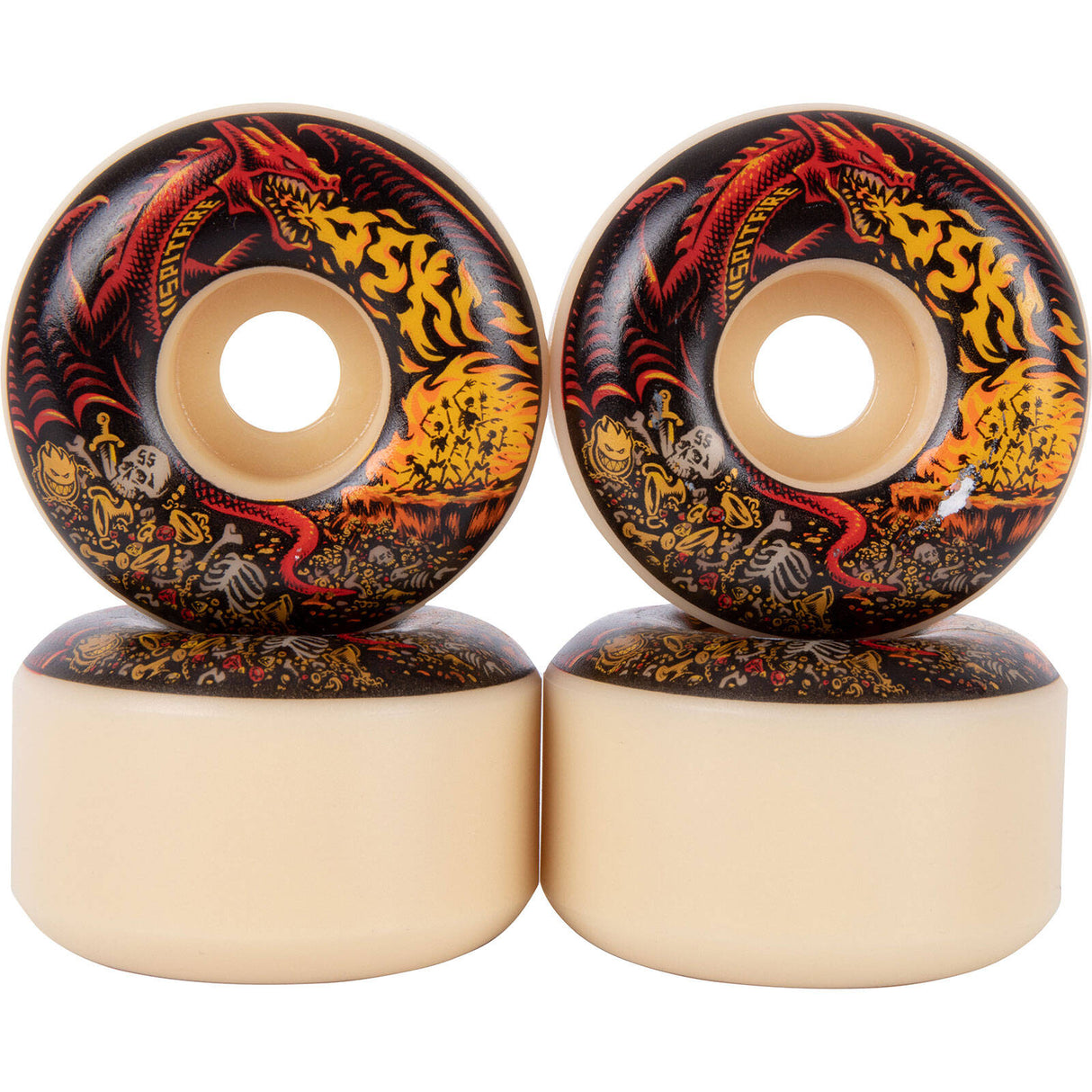 Spitfire Formula Four Oski Scorched Radial 99 Skateboard Wheels - White 55mm
