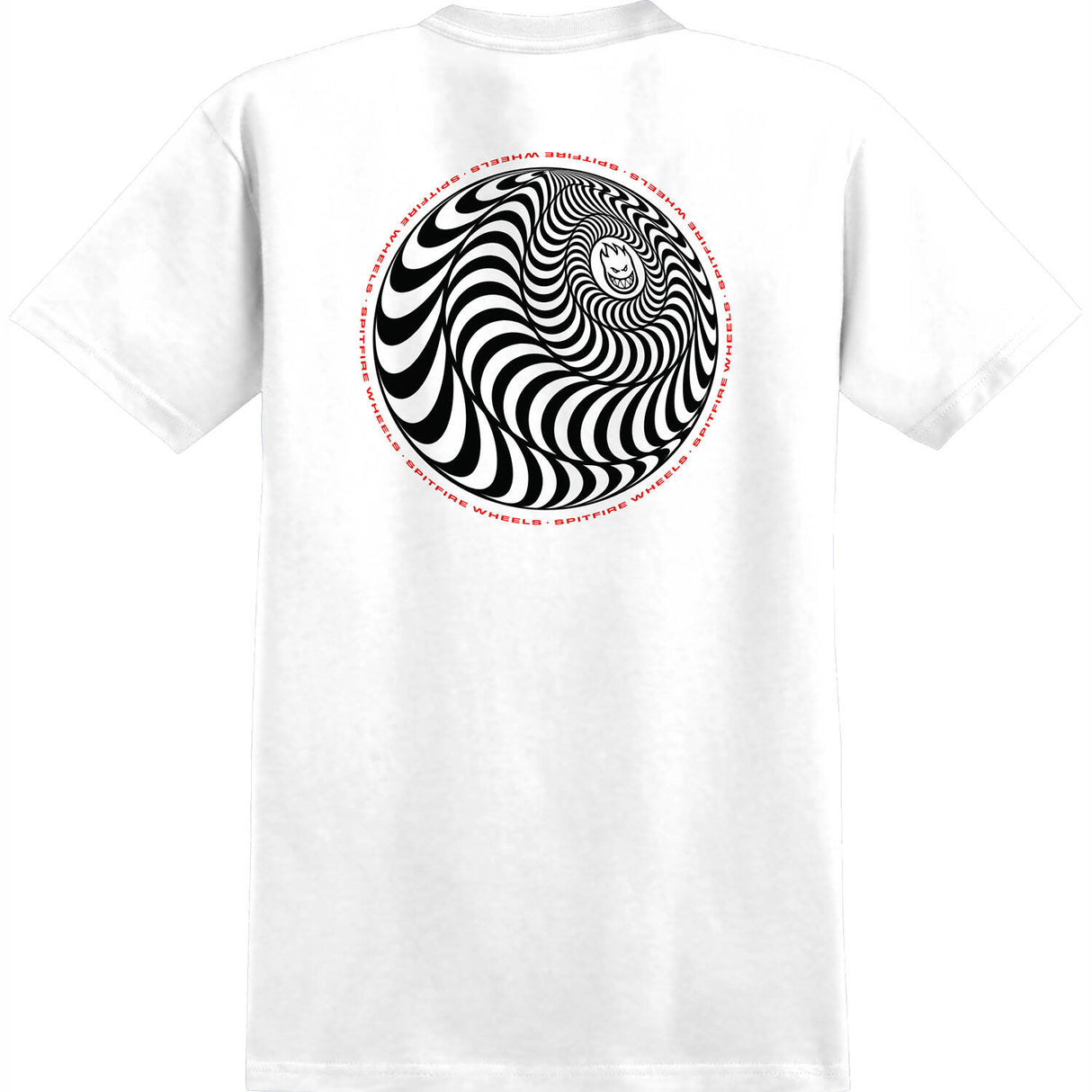 Spitfire Skewed Classic T Shirt - White/Black/Red