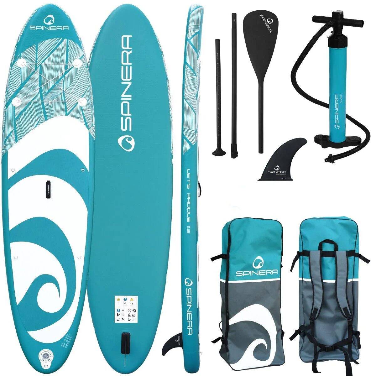 Spinera Let's Paddle iSUP w/Paddle, Leash, Pump, Bag - 11ft2