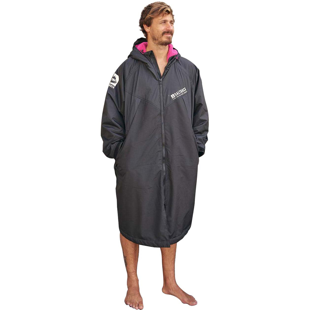 Saltrock Four Seasons Waterproof Changing Robe - Dark Pink