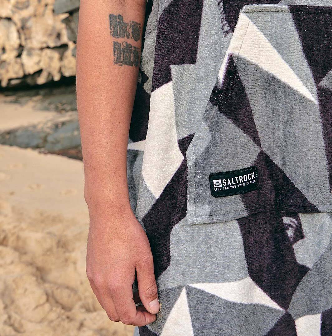 Saltrock Geo Camo Changing Towel - Grey