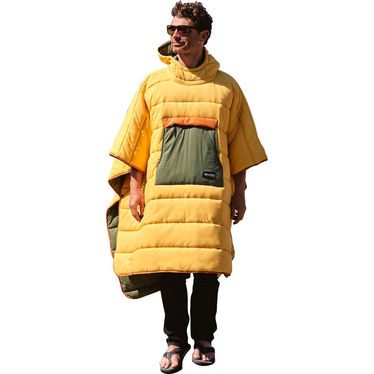 Saltrock Sunset Reversible Poncho - Yellow