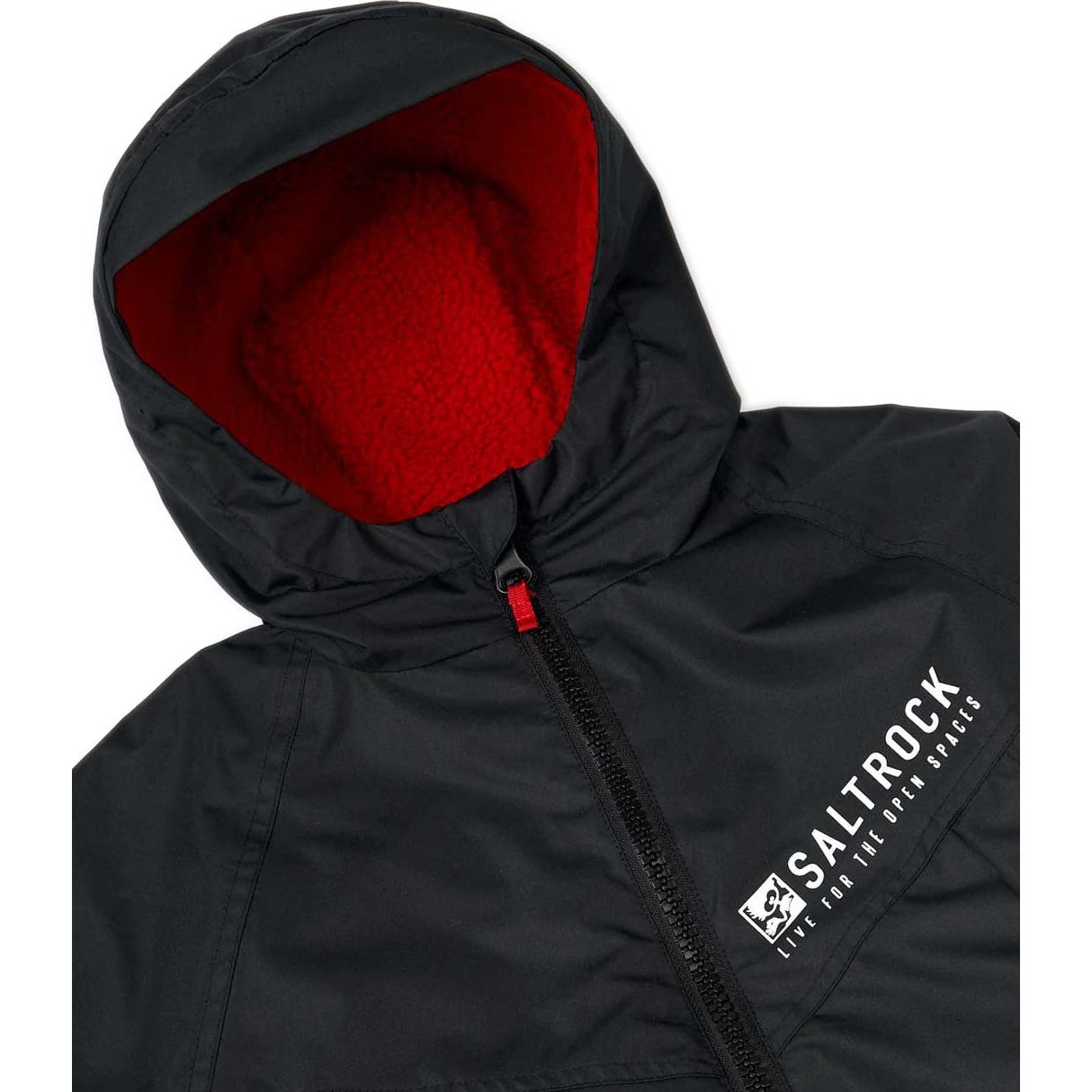 Saltrock Recycled Four Seasons Kids Waterproof Changing Robe - Black/Red