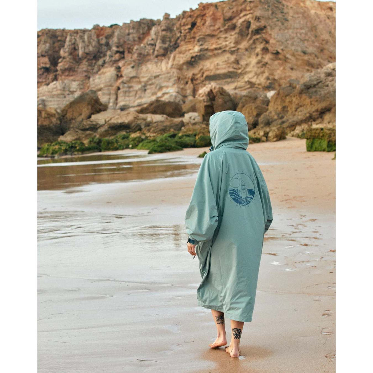 Saltrock Recycled Four Seasons Waterproof Changing Robe - Light Green