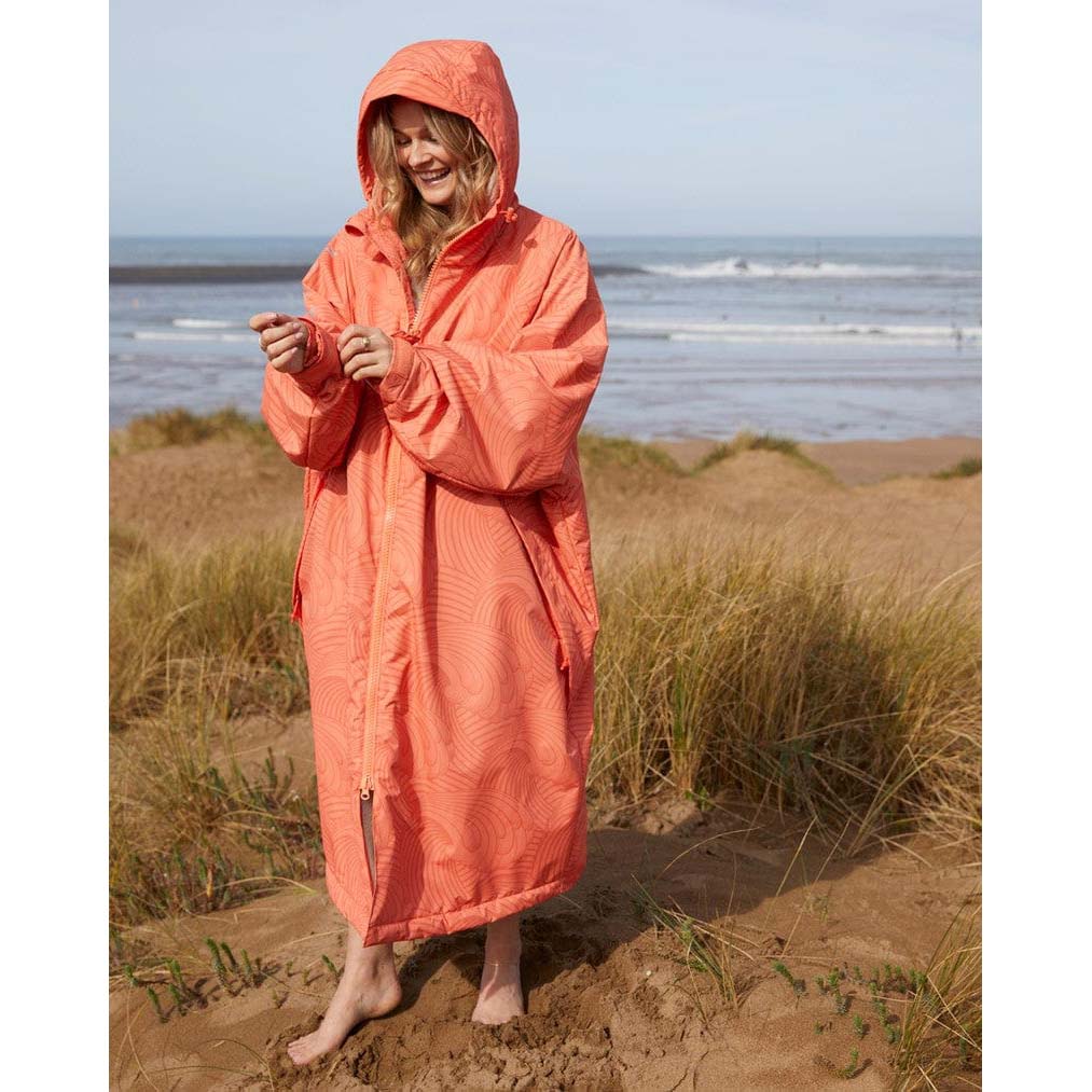 Saltrock Recycled Four Seasons Waterproof Changing Robe - Light Orange