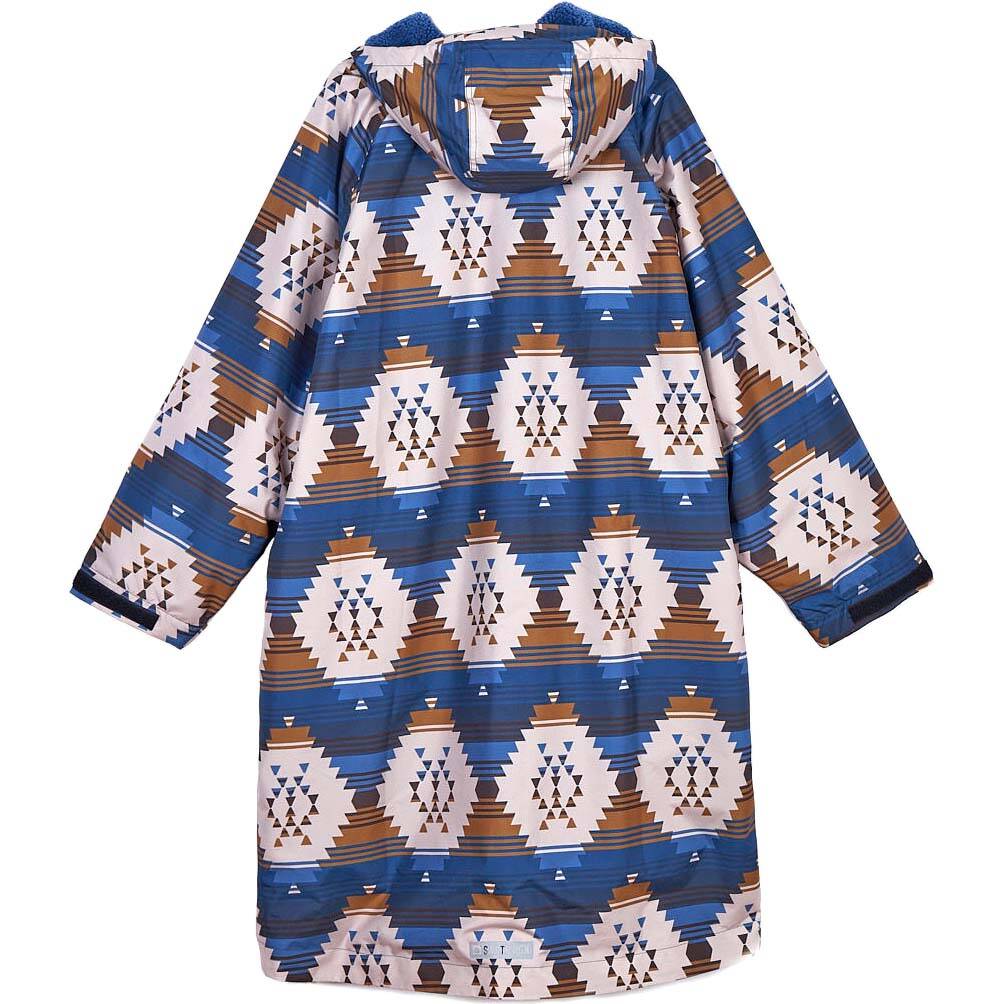 Saltrock Four Seasons Waterproof Changing Robe - Dark Blue Aztek