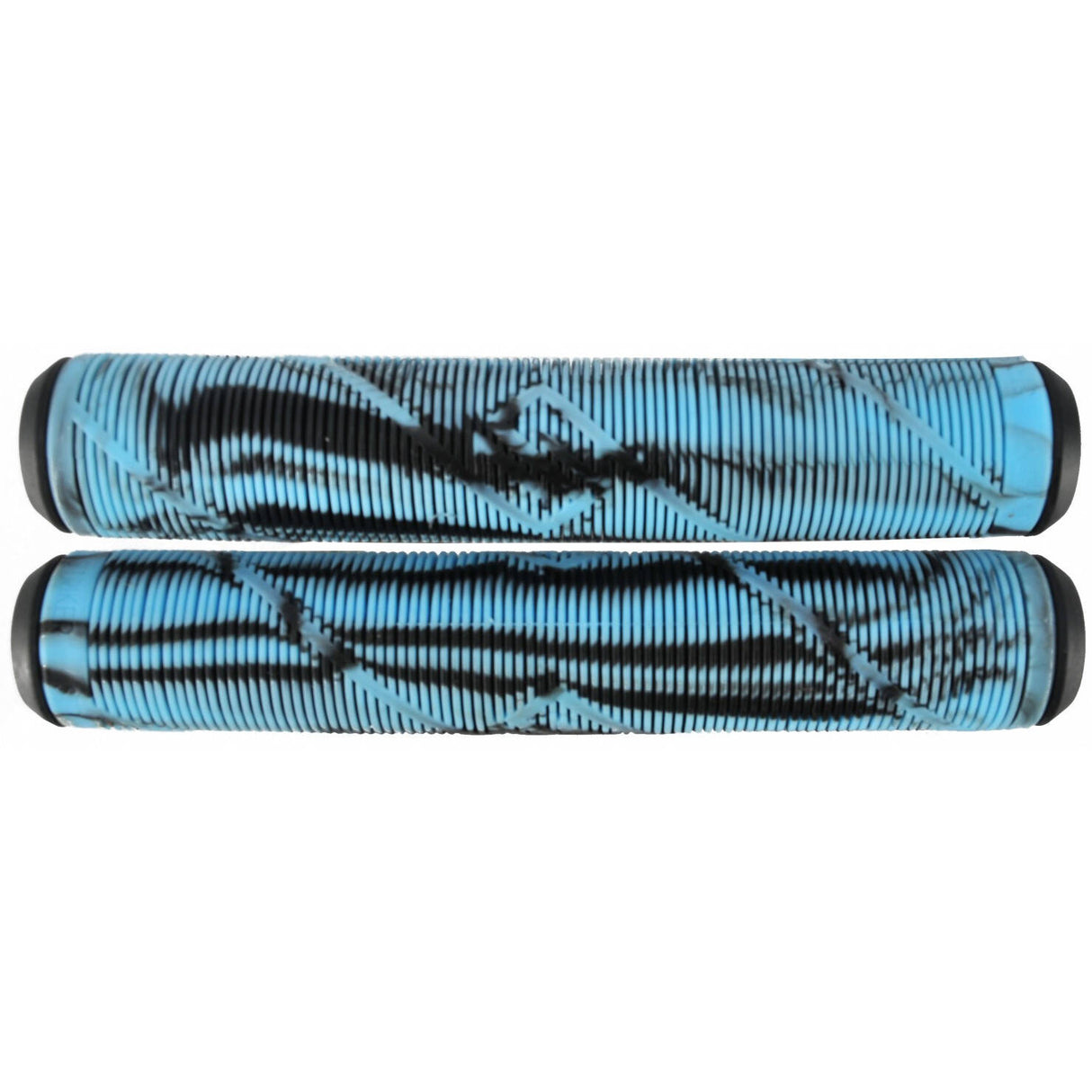 Striker Logo Scooter Grips - Black/Light Blue