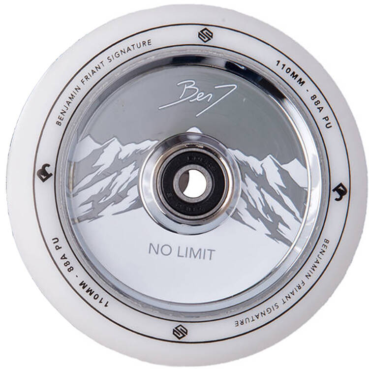 Striker Benj No Limit Pro Scooter Wheel 110mm - White/Chrome