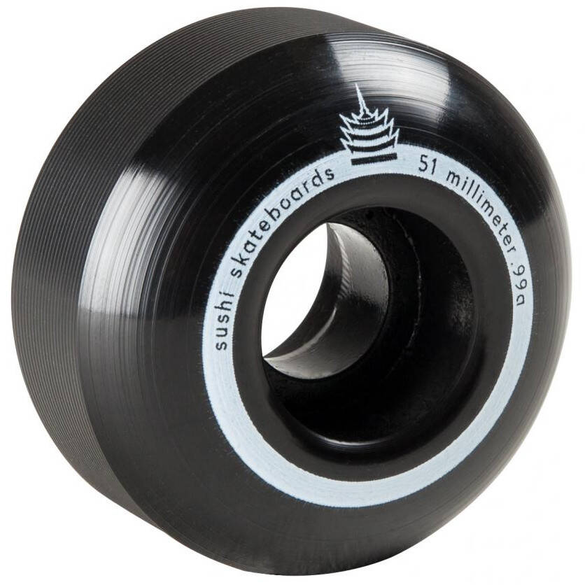 Sushi Pagoda V2 Skateboard Wheels - Black 53mm