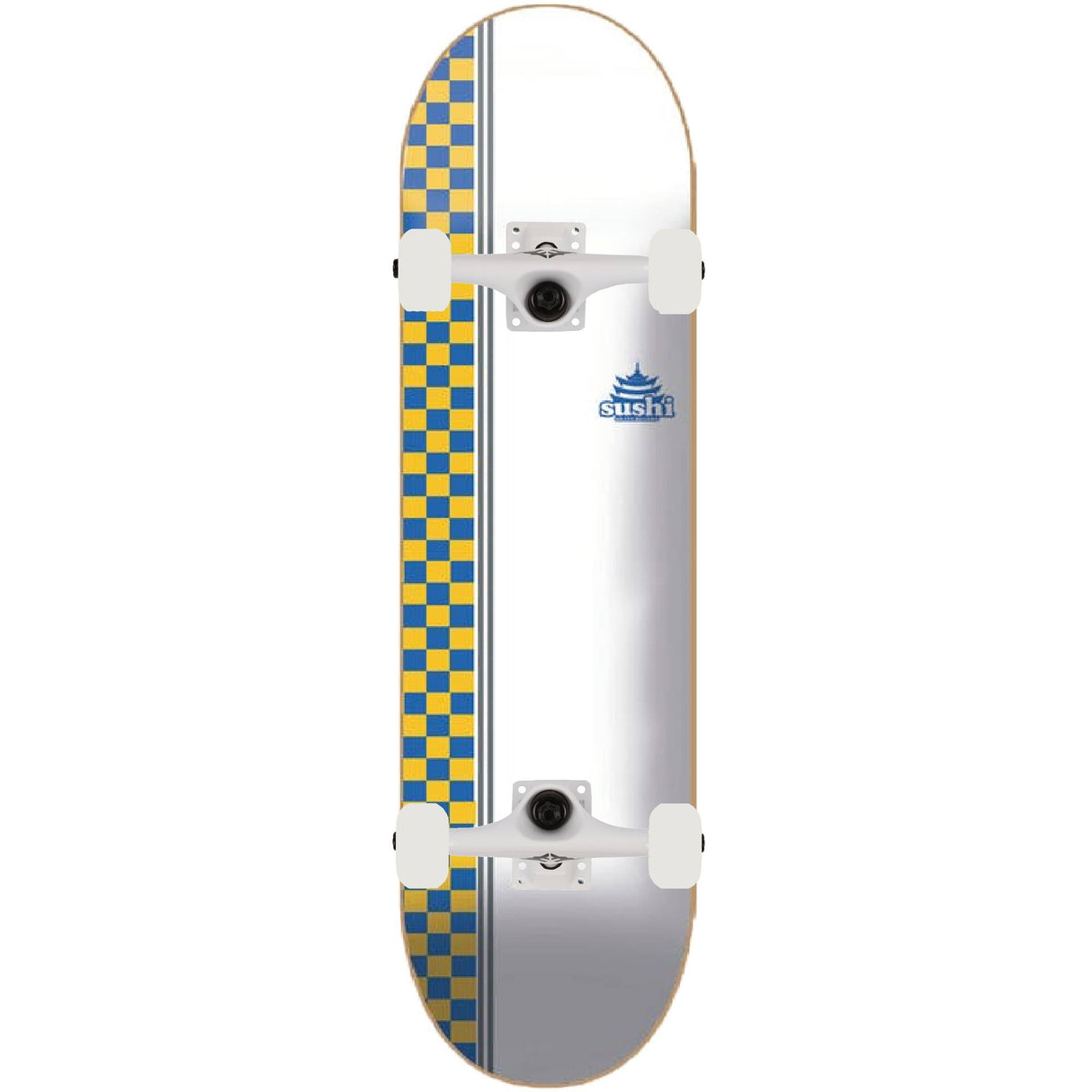 Sushi Checker Logo Custom Skateboard - White 8.125''