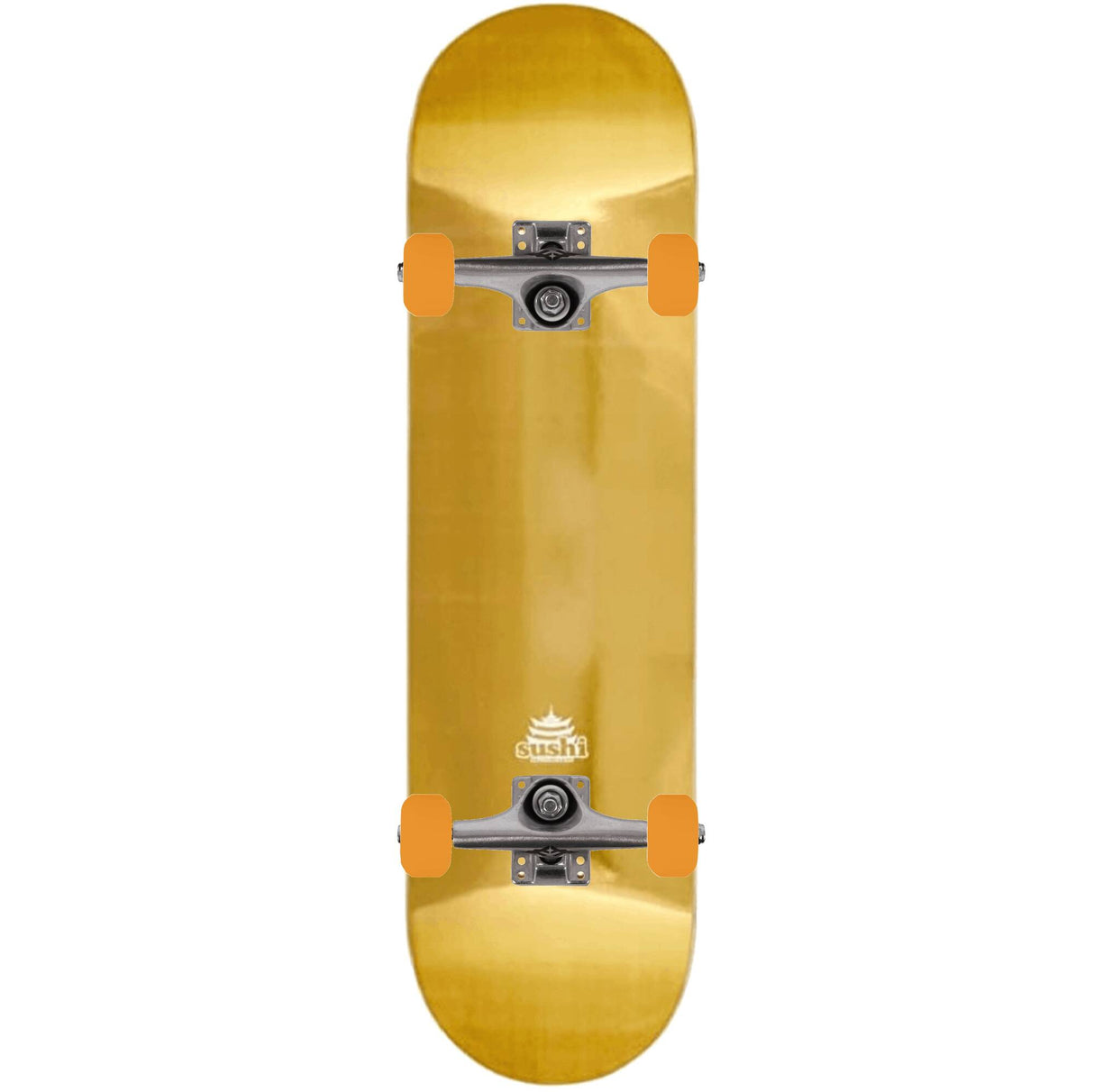 Sushi Pagoda Foil Custom Skateboard - Gold/Raw/Orange 8.125''