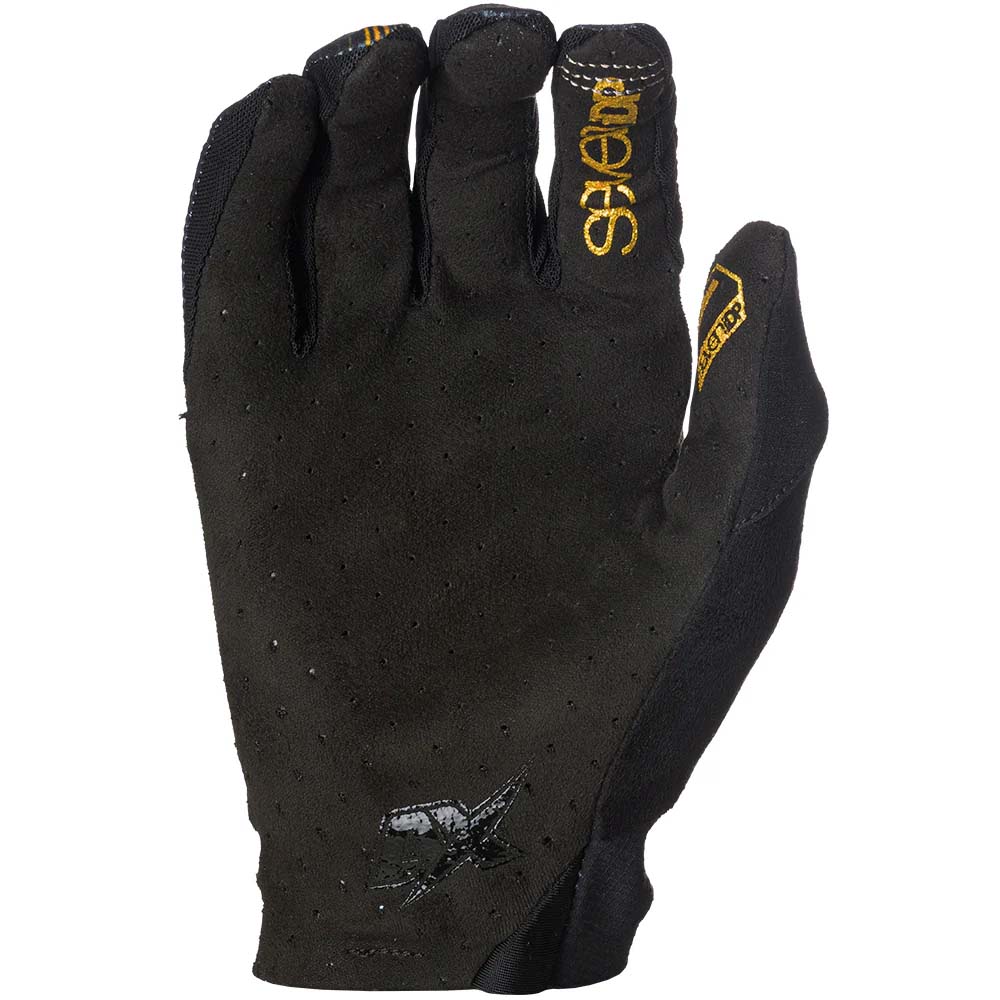 7iDP Control Gloves - Black/Gold Pinstripe