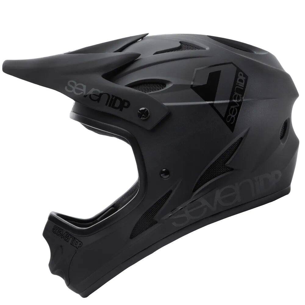 7iDP M1 Youth Helmet - Matte Black/Gloss Black Yth MED