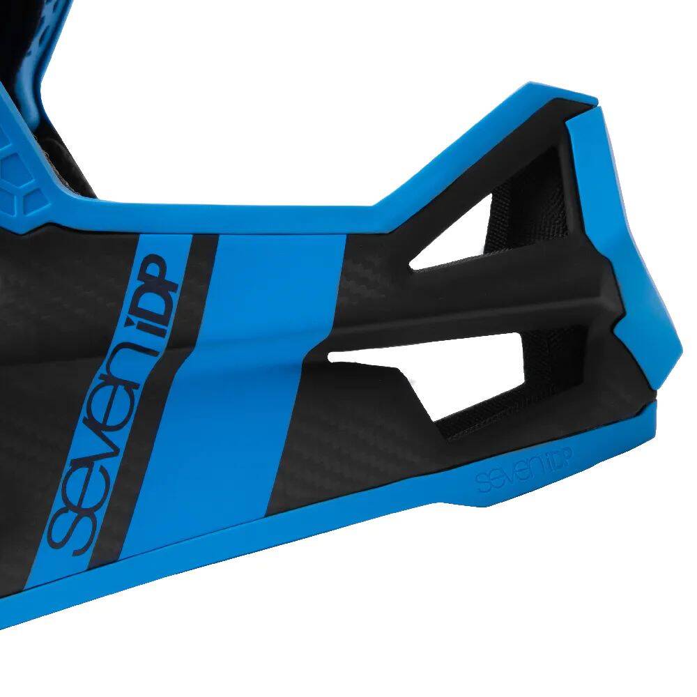 7iDP Project 23 Carbon Full Face Helmet - Raw/Electric Blue