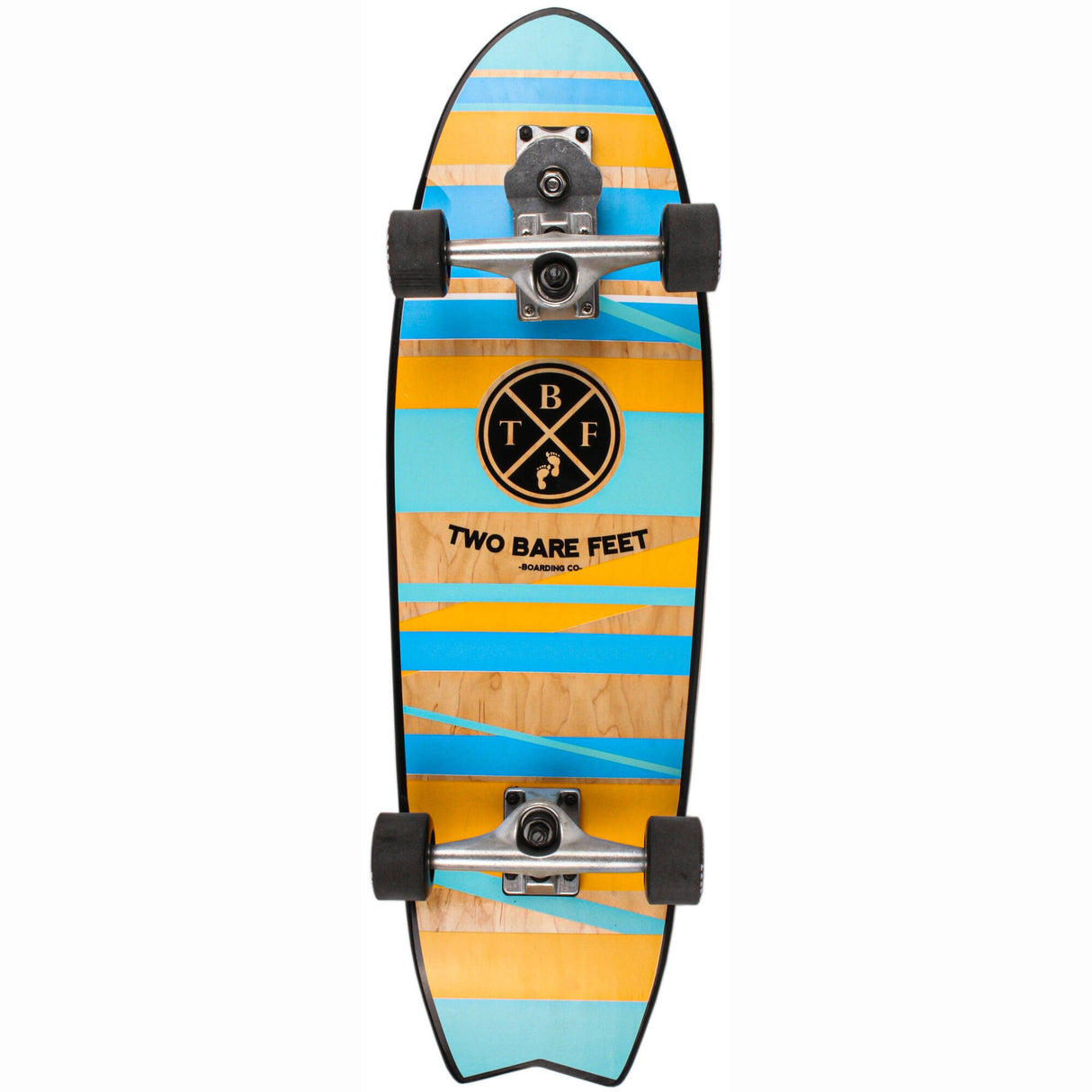 Two Bare Feet Wedge Complete 360 Surfskate Cruiser Skateboard 31''