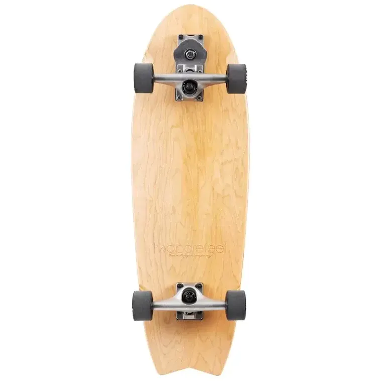 Two Bare Feet Boarding Co. 360 Surfskate Complete Cruiser Skateboard - Black 31''