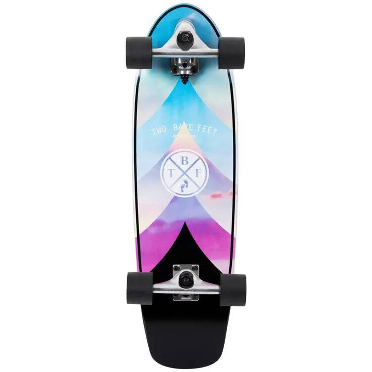 Two Bare Feet Slipstream Standard Complete Cruiser Skateboard - Black 30''