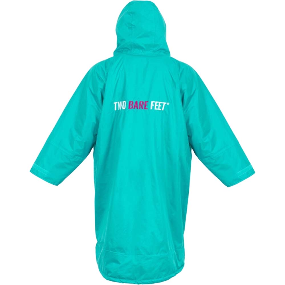 Two Bare Feet Weatherproof Changing Robe with Changing Mat - Teal/Raspberry