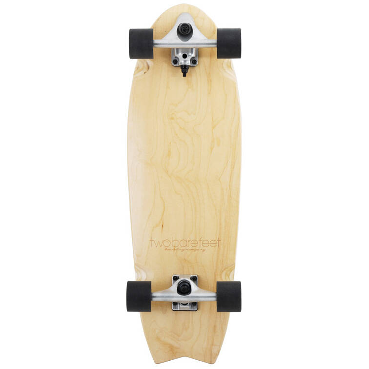 Two Bare Feet Carver Complete Longboard - Natural/Black 31''