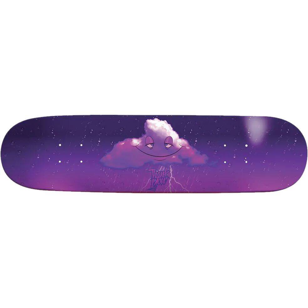 Thank You Purple Rain Cloud Skateboard Deck 7.75''