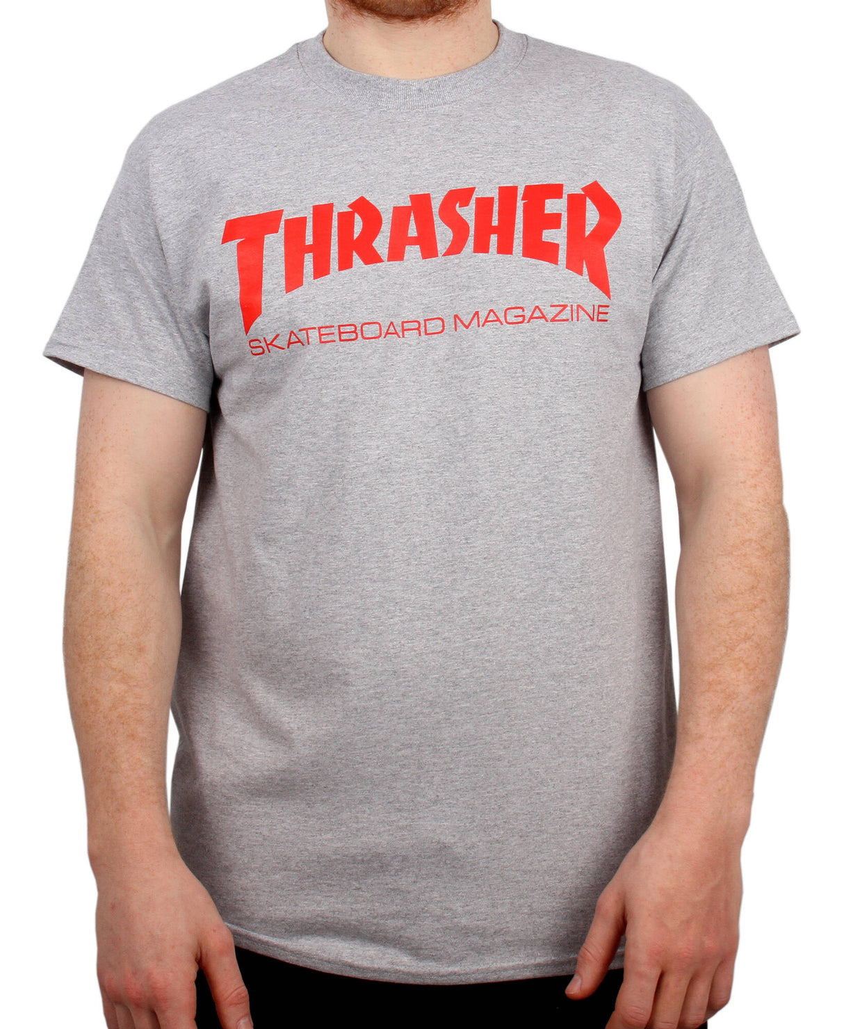 Thrasher Skate Mag T Shirt - Grey/Red LRG