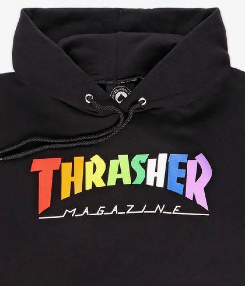 Thrasher Rainbow Mag Hoodie - Black
