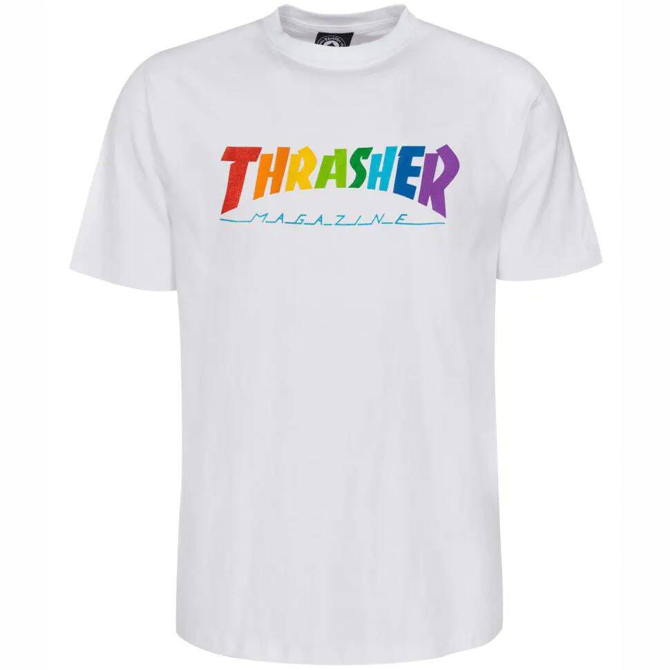 Thrasher Rainbow Mag T Shirt - White