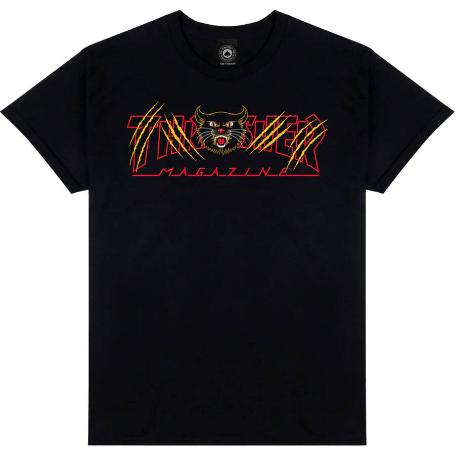 Thrasher Gato T Shirt - Black