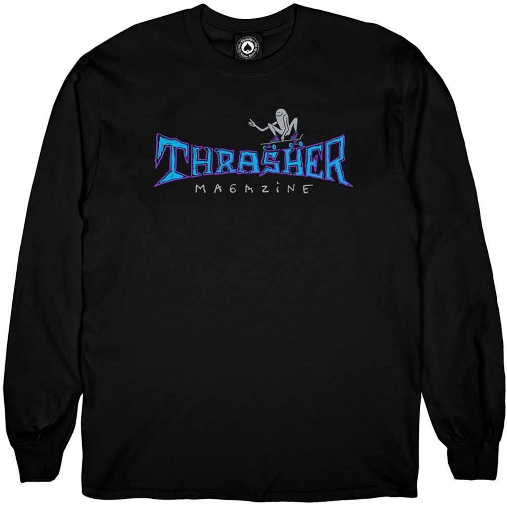 Thrasher Gonz Thumbs Up Long Sleeve T Shirt - Black