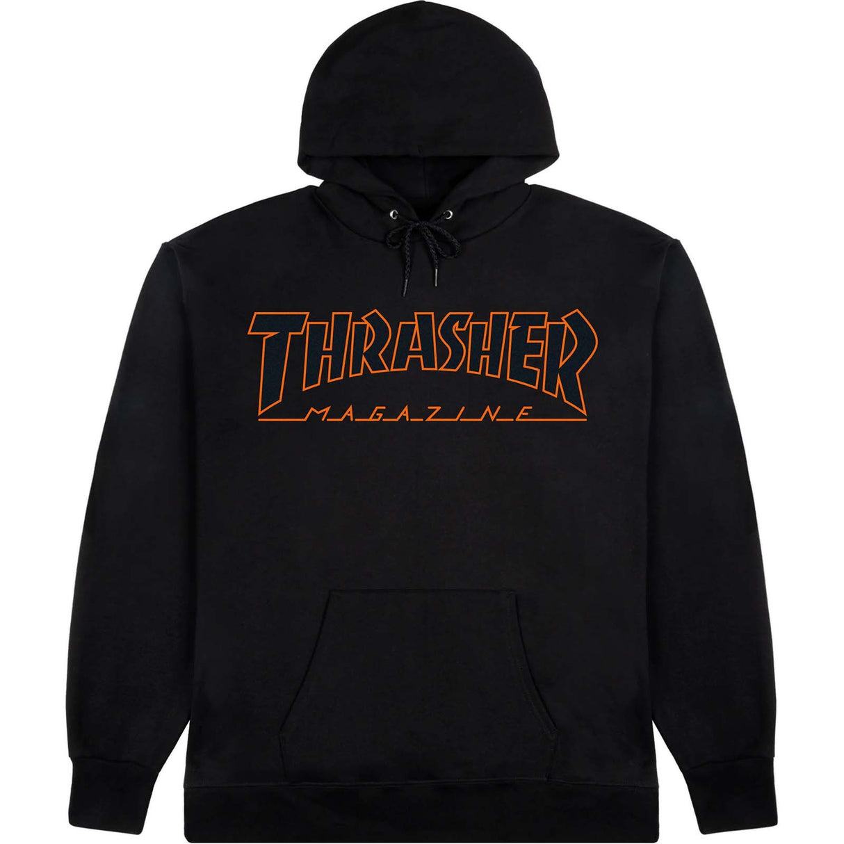 Thrasher Outlined Hoodie - Black/Orange