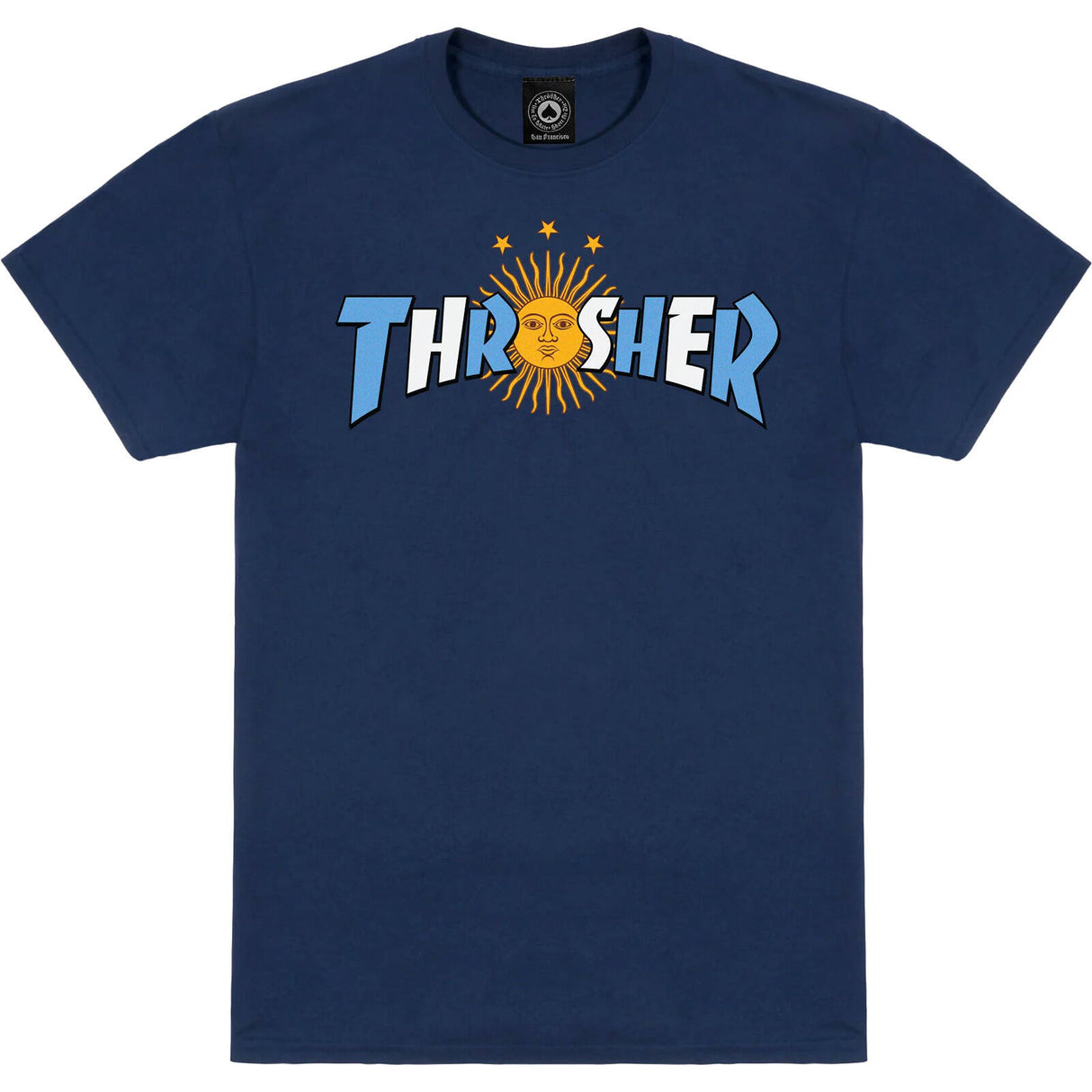 Thrasher Argentina Estrella T Shirt - Navy