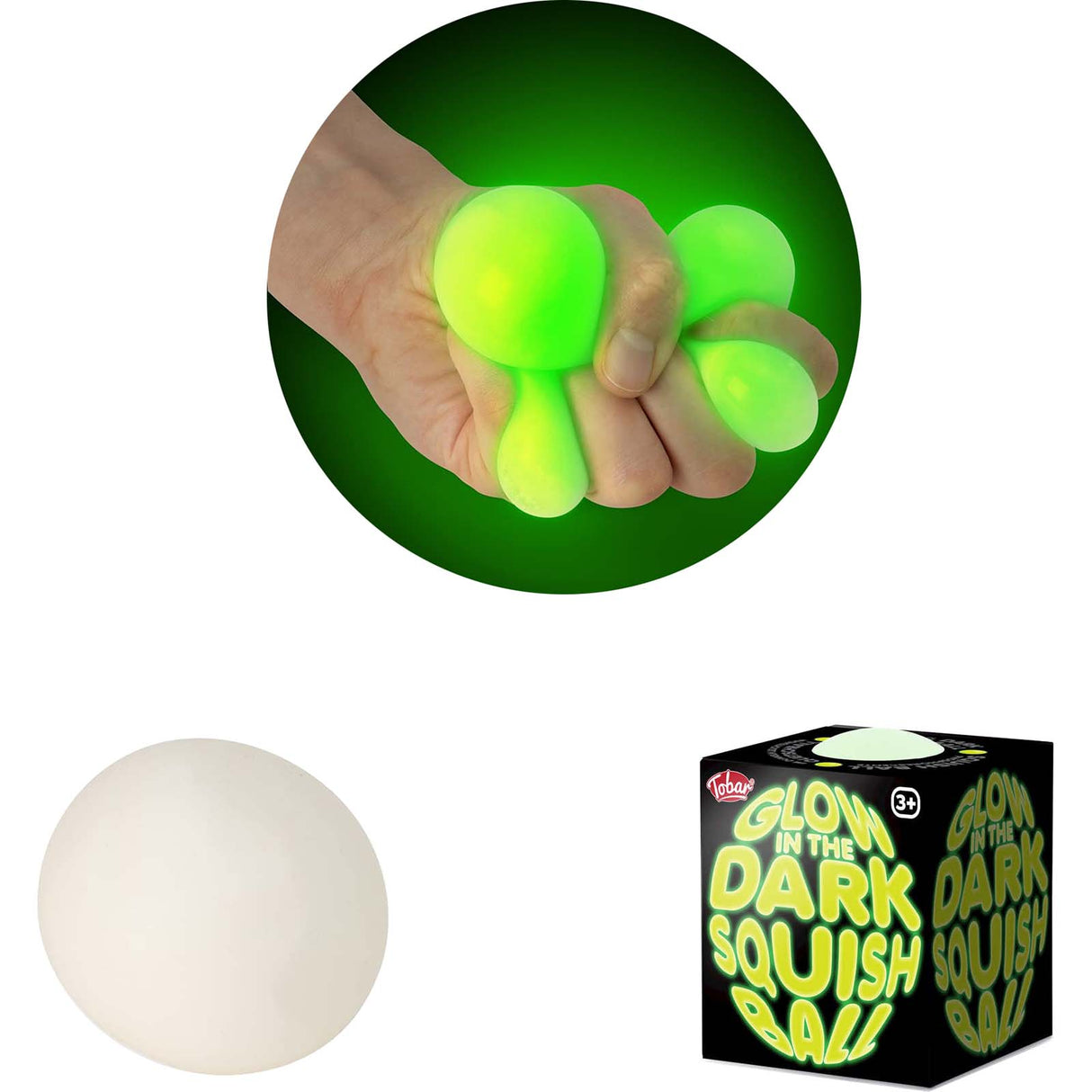Tobar Scrunchems Glow In The Dark Squish Ball