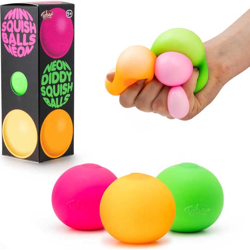 Tobar Scrunchems Neon Diddy Squish Balls (3 Pack)