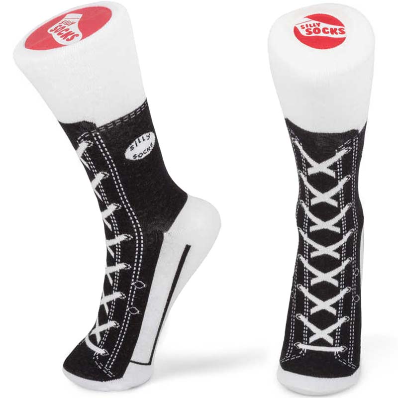 Tobar Silly Socks - Black Sneaker (Size 5-11)