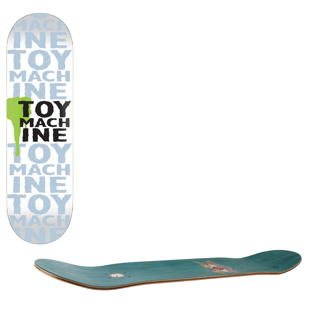 Toy Machine Drip Skateboard Deck - White 8"