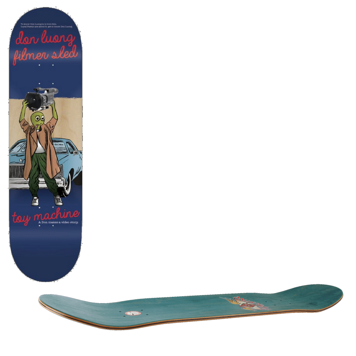 Toy Machine Filmer Sled Skateboard Deck - Don Luong 8.5''