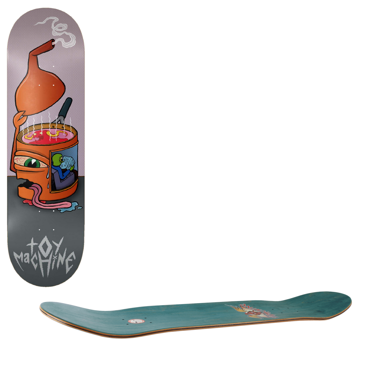 Toy Machine Brain Sizzle Skateboard Deck 8.38"