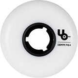 Undercover Team 58mm 90a Inline Skate Wheels - White