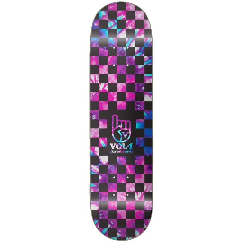 Vol.1 Dye Checker Custom Skateboard - Pink/Blue 7.75"