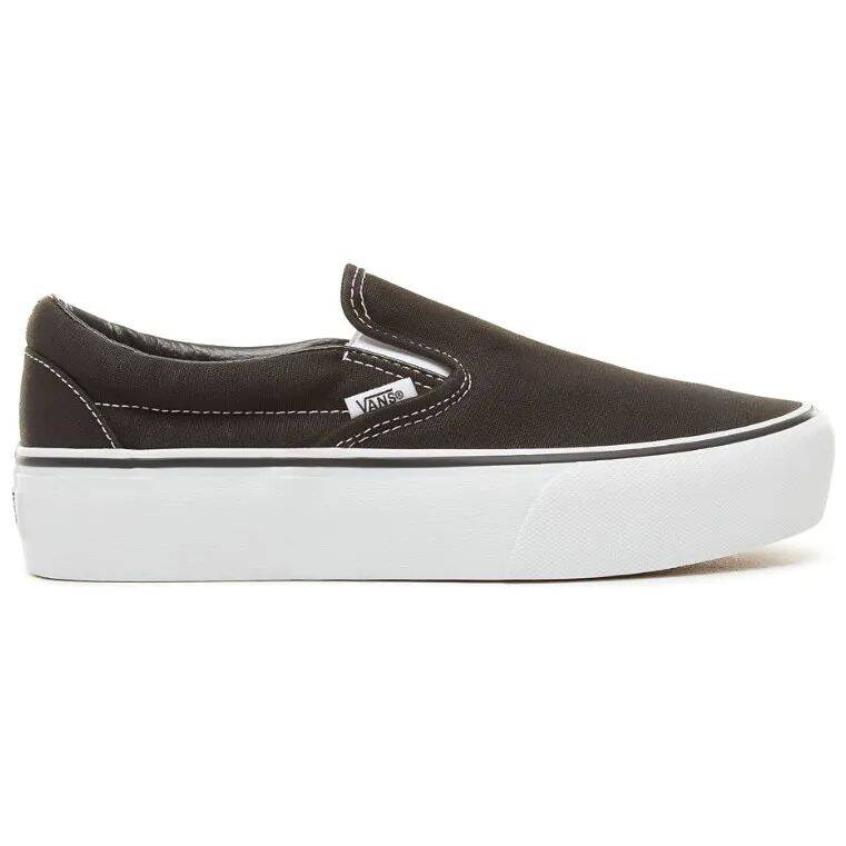 Vans Classic Slip-On Platform Skate Shoes - Black