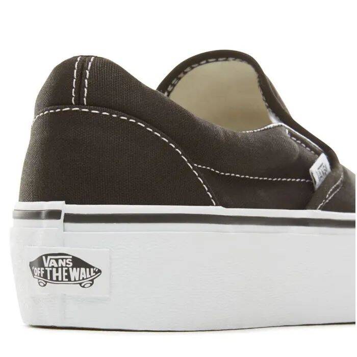 Vans Classic Slip-On Platform Skate Shoes - Black