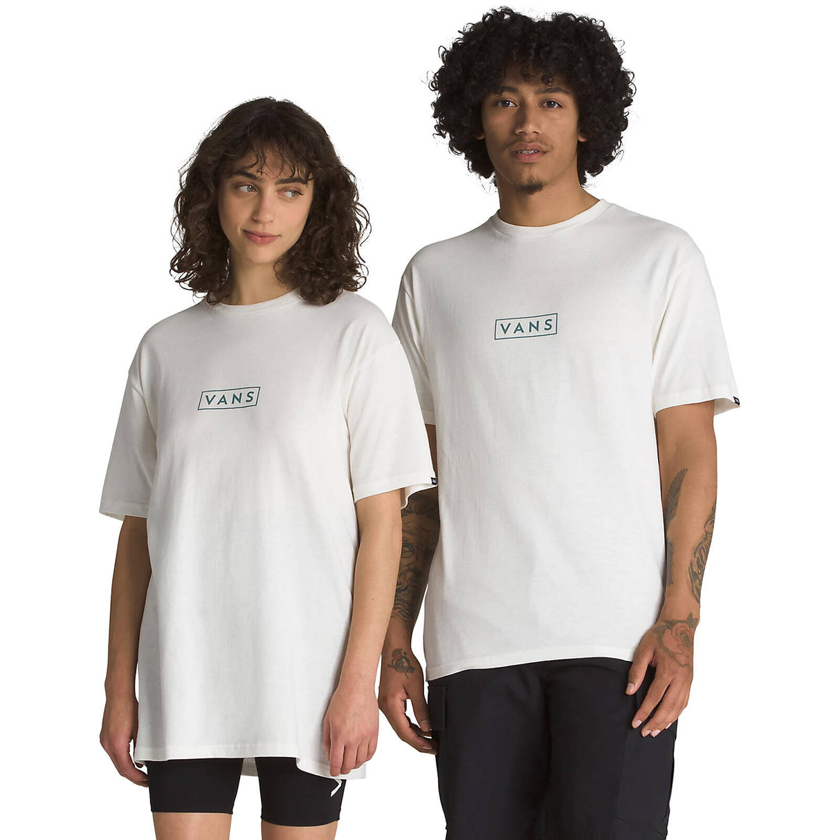 Vans Classic Easy Box T Shirt - Marshmallow/North Atlantic