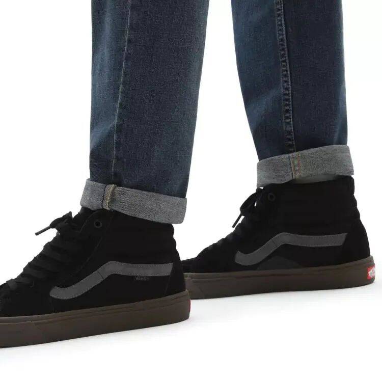 Vans BMX Sk8-Hi High-Top Skate Shoes - Black/Dark Gum