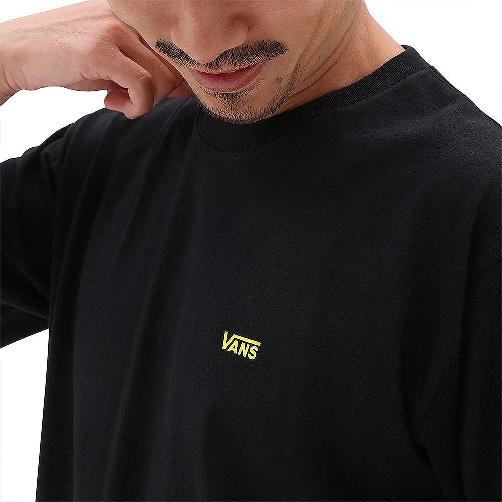 Vans Left Chest Logo T Shirt - Black/Evening Primrose