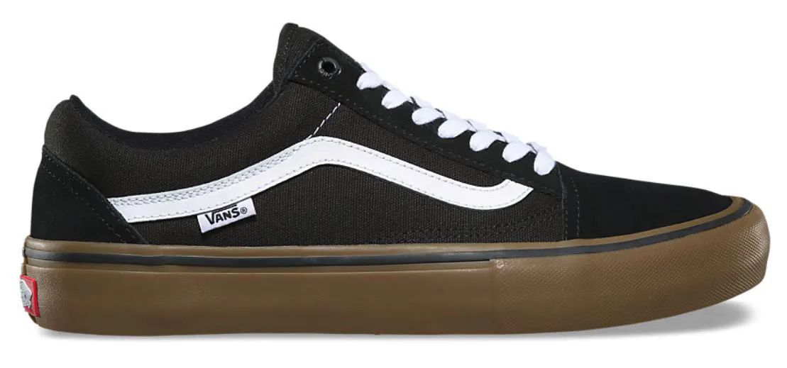 Vans Old Skool Pro Skate Shoes - Black/White/Medium Gum