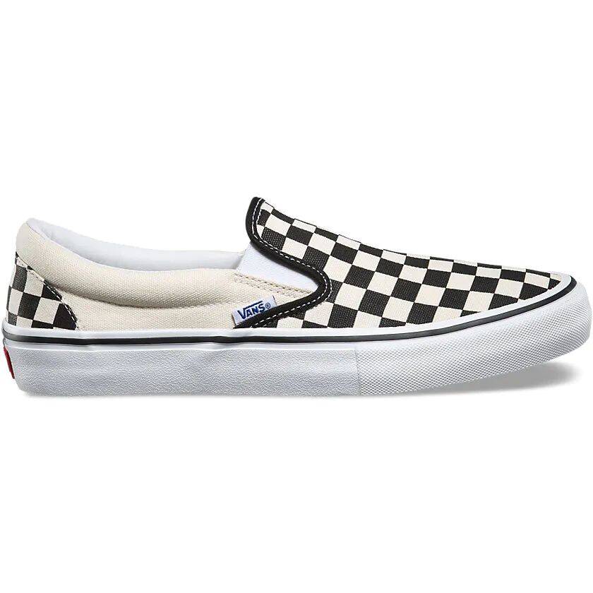 Vans Slip-On Pro Skate Shoes - (Checkerboard) Black/White