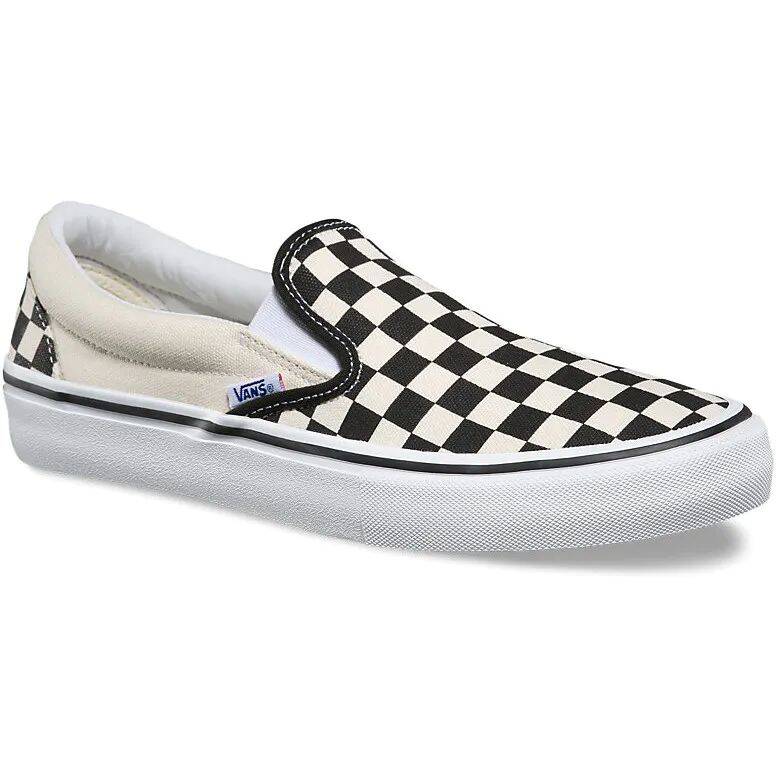 Vans Slip-On Pro Skate Shoes - (Checkerboard) Black/White