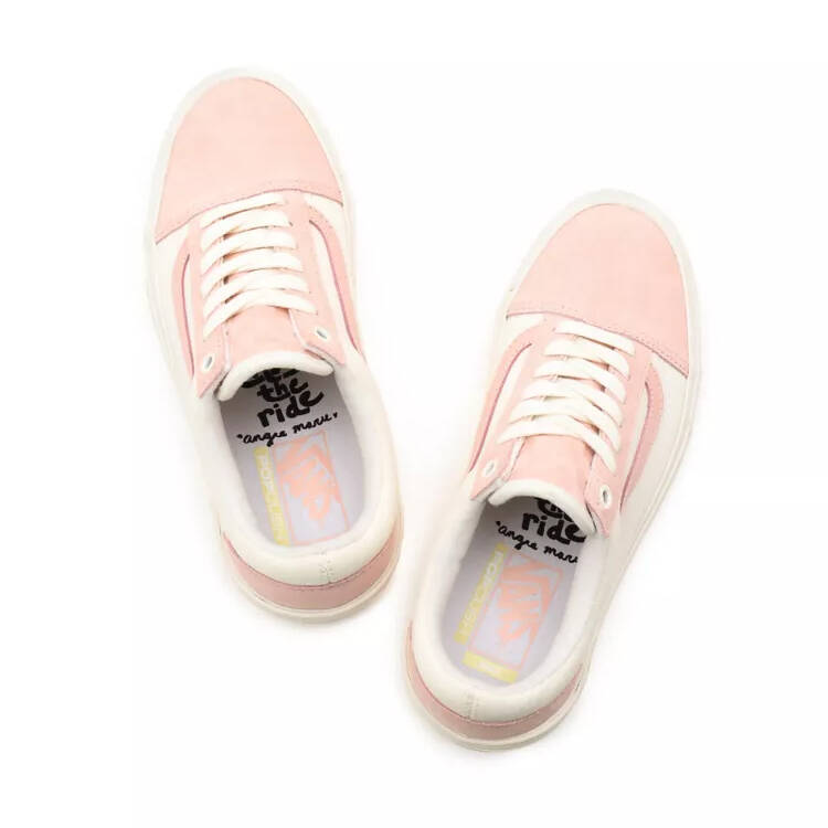 Vans BMX Old Skool (Angie Marino) Skate Shoes - Peach/Marshmallow