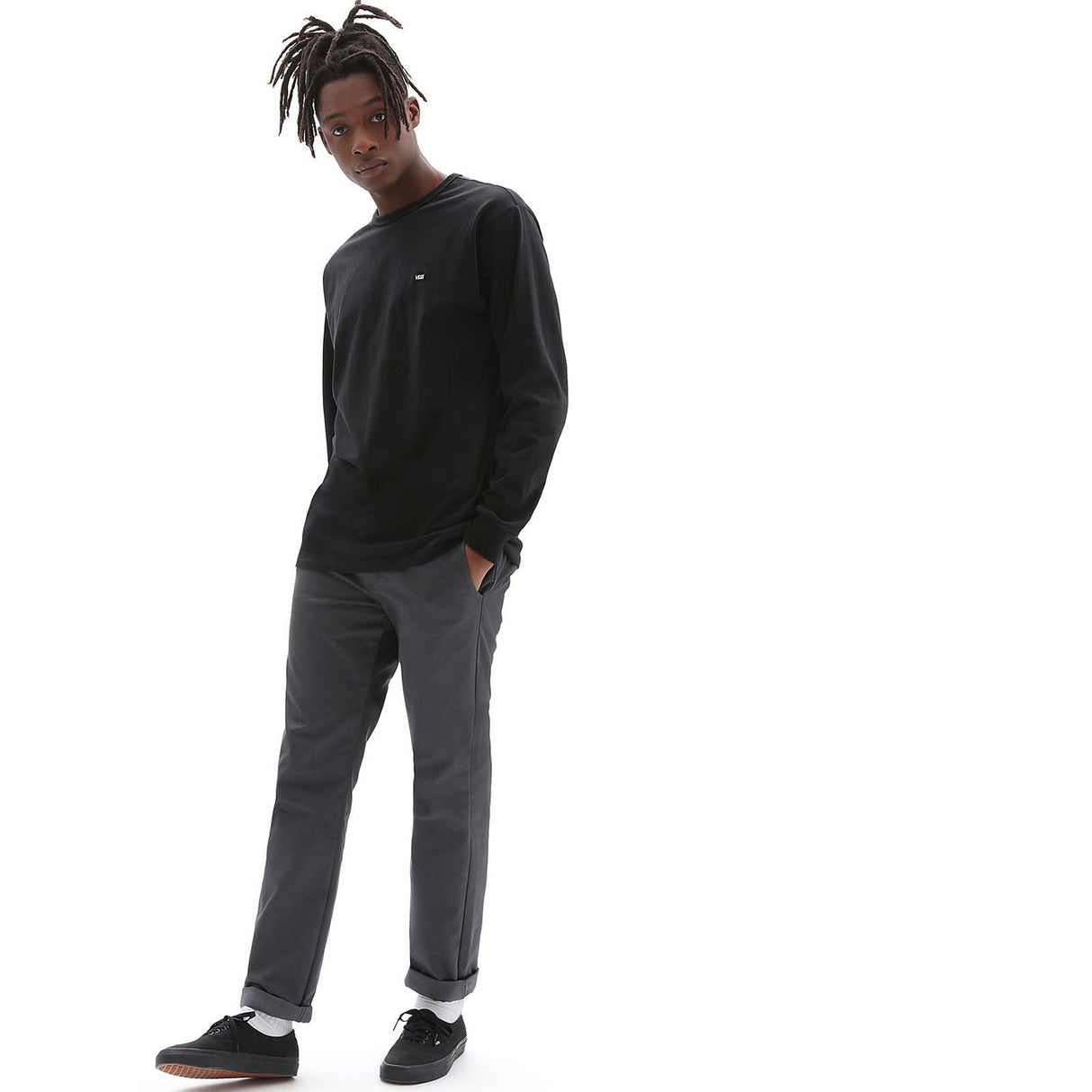 Vans Off The Wall Classic Long Sleeve T Shirt - Black